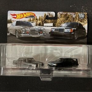 Hot Wheels Premium Silver and Black Toy Car Set
